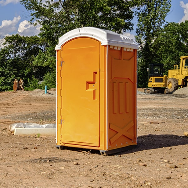 how often are the portable toilets cleaned and serviced during a rental period in De Soto